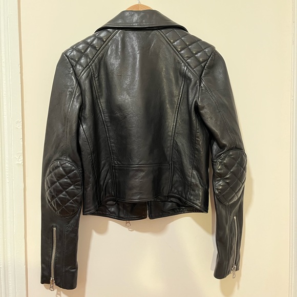 Aritzia Wilfred Free Richards Leather Biker Jacket NWOT Size xs - Picture 3 of 5